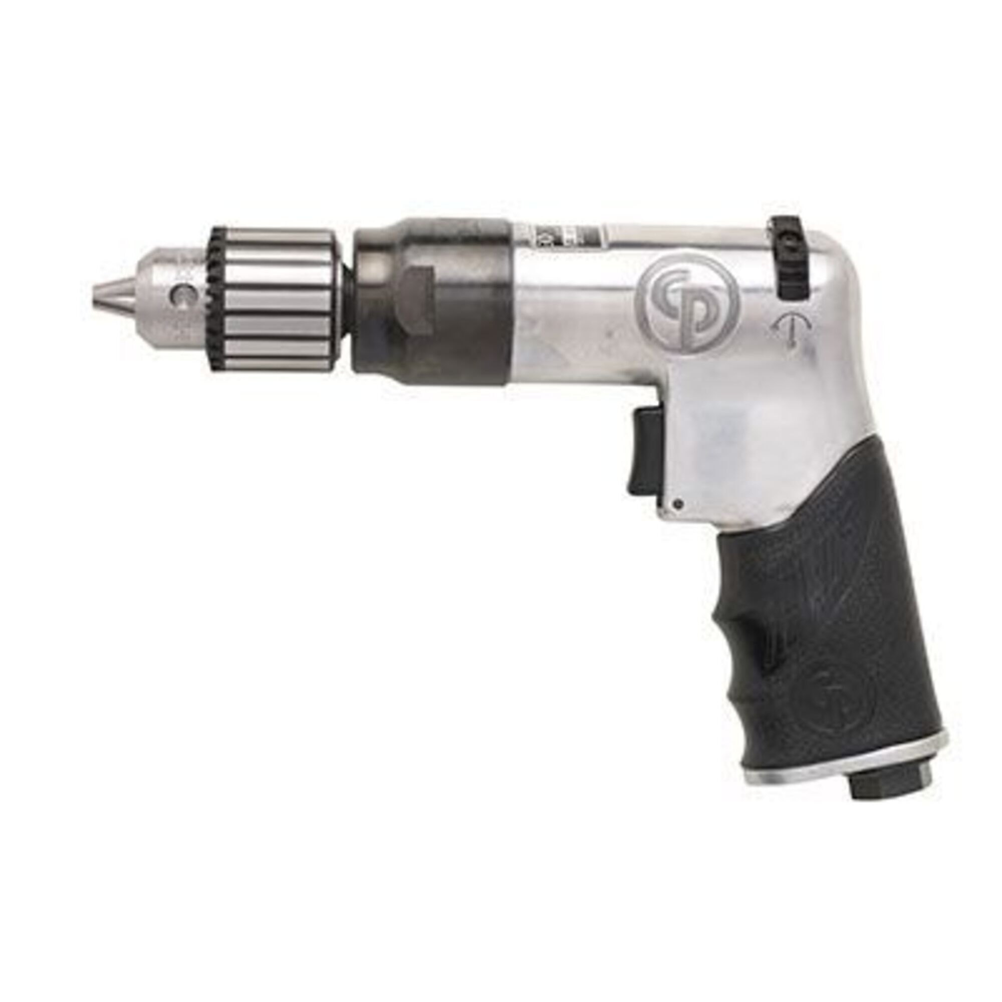 Chicago Pneumatic Air Drill — 3/8in., Reversible, Keyed Chuck, Aluminum Housing, Pistol Handle, 0.43 HP, 4200 RPM, Model# CP789R-42